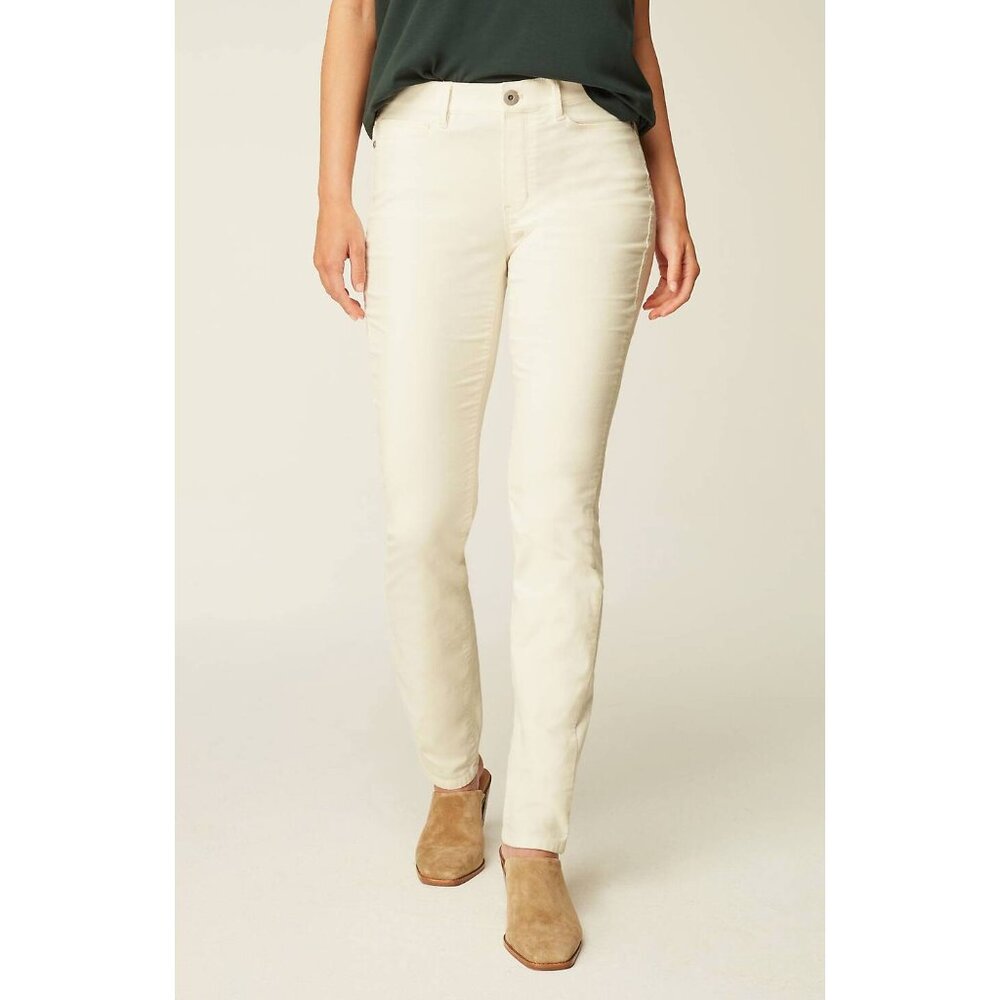 J. Jill Straight Leg Corduroy Pants Porcelain Off White Stretch Five Pocket NWT